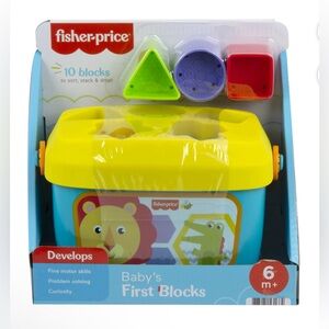 Fisher-Price Baby's First Blocks Sorting Toy with Storage Bucket - 12 pieces